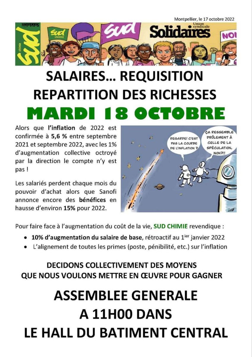 SUD CHimie Sanofi MOntpellier