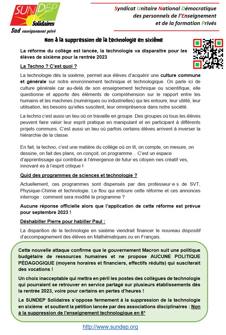 non techno img commniqué